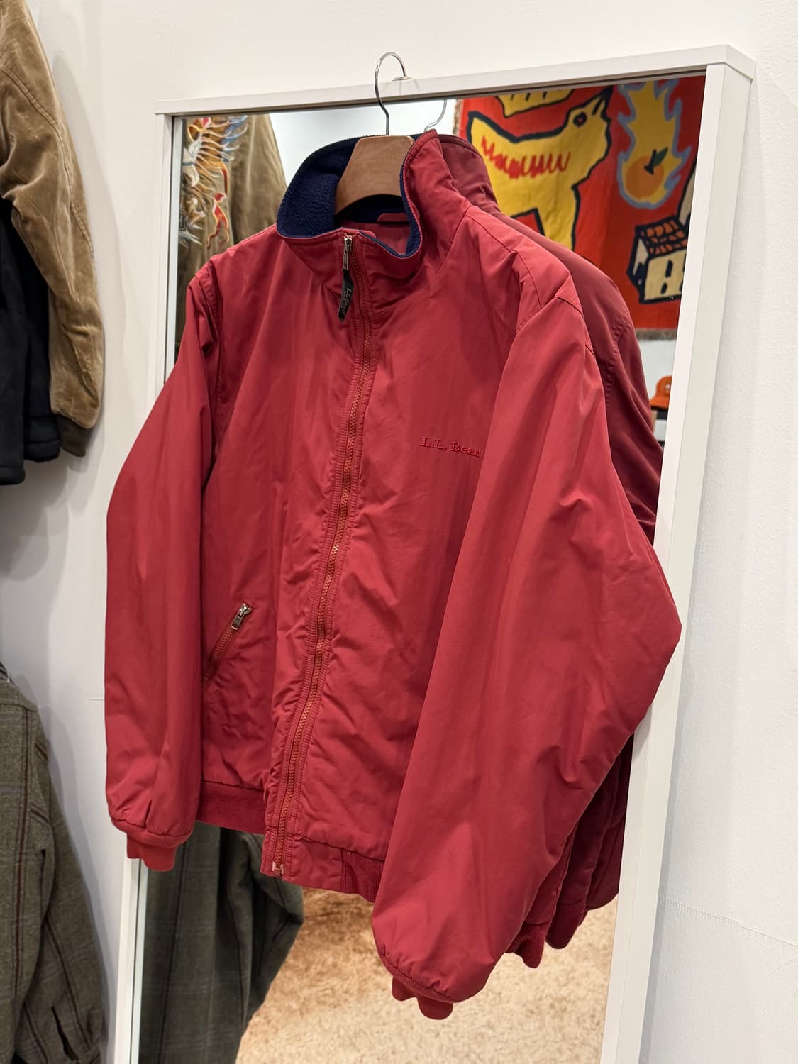 00s L.L.Bean 엘엘빈 플리스 웜업 나일론 봄버 자켓 상품이미지1