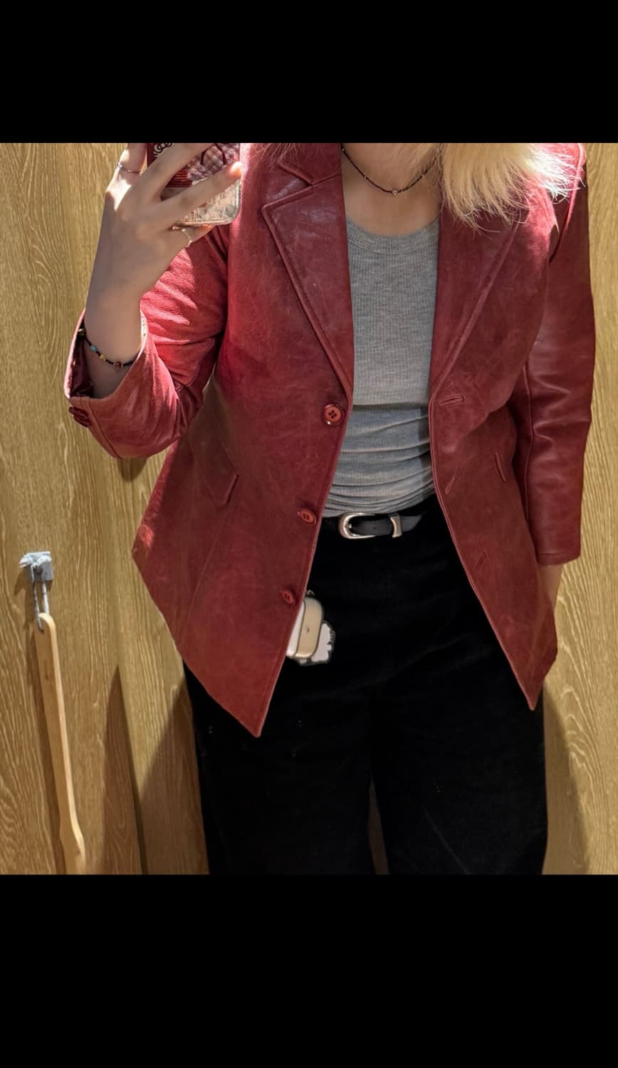 Japanese vintage leather jacket 상품이미지1