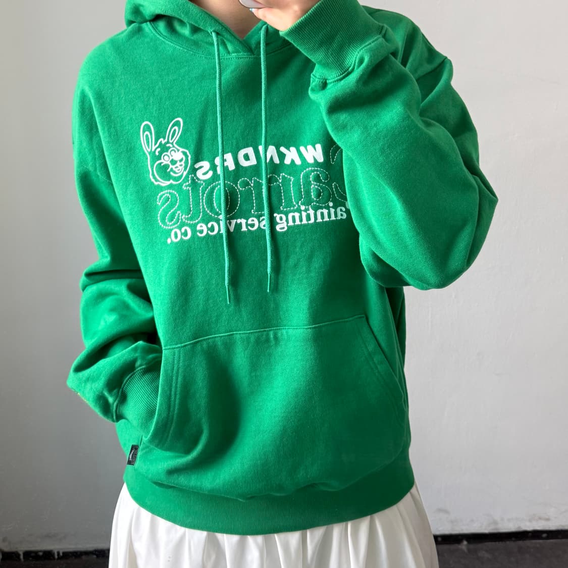 [M] 위캔더스 그린 후드티 상품이미지1