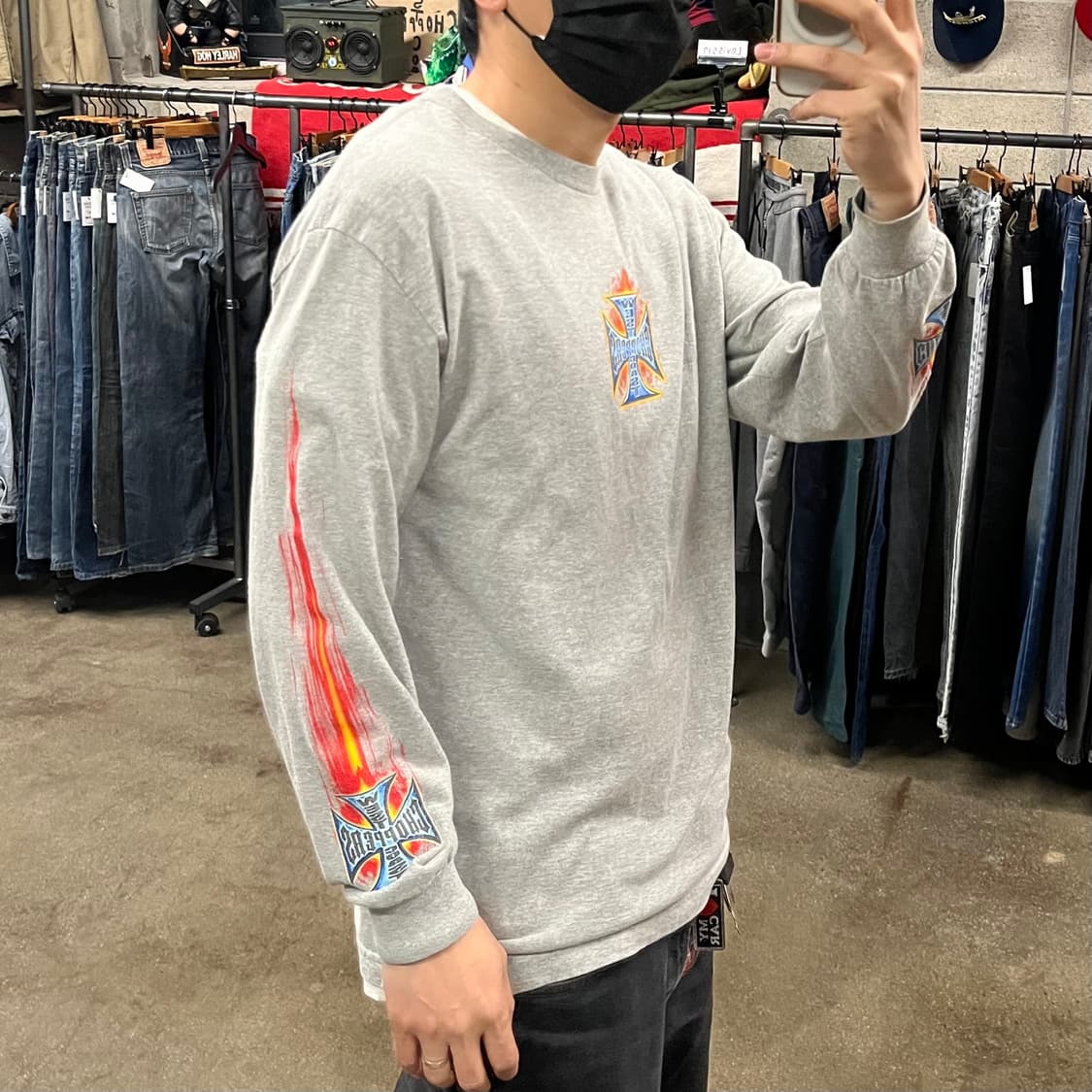 00s 웨스트코스트차퍼스 플레임 롱슬리브 (100) 상품이미지7