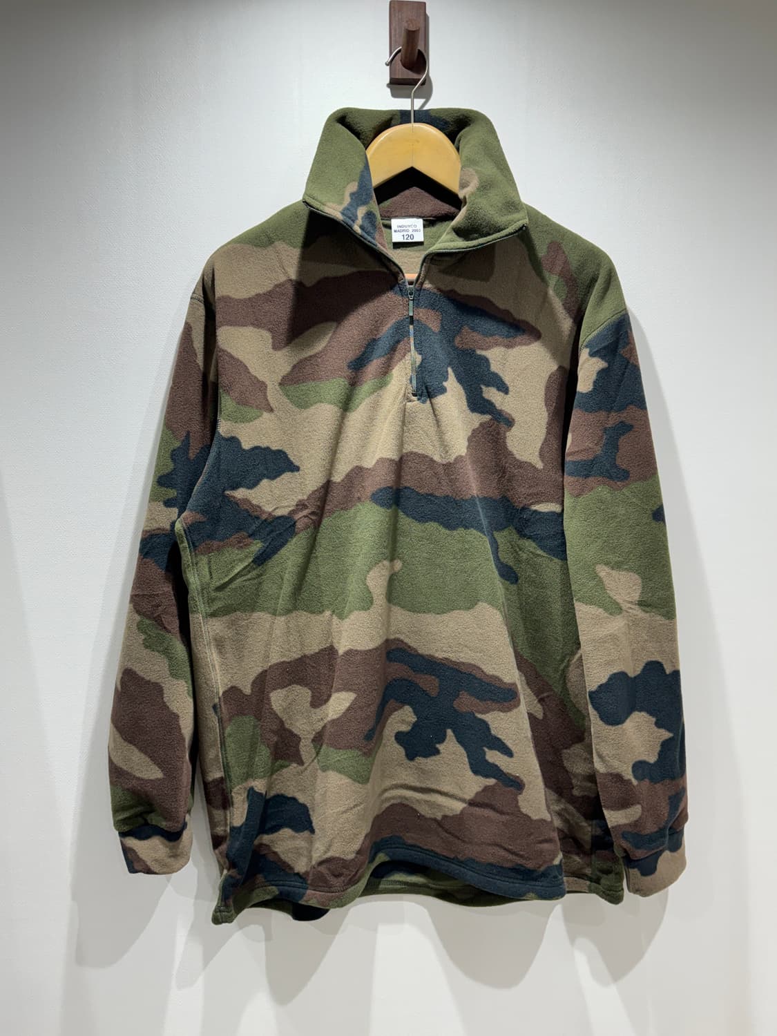 미사용) 프랑스군 CCE카모 하프 집업 플리스 상품이미지1