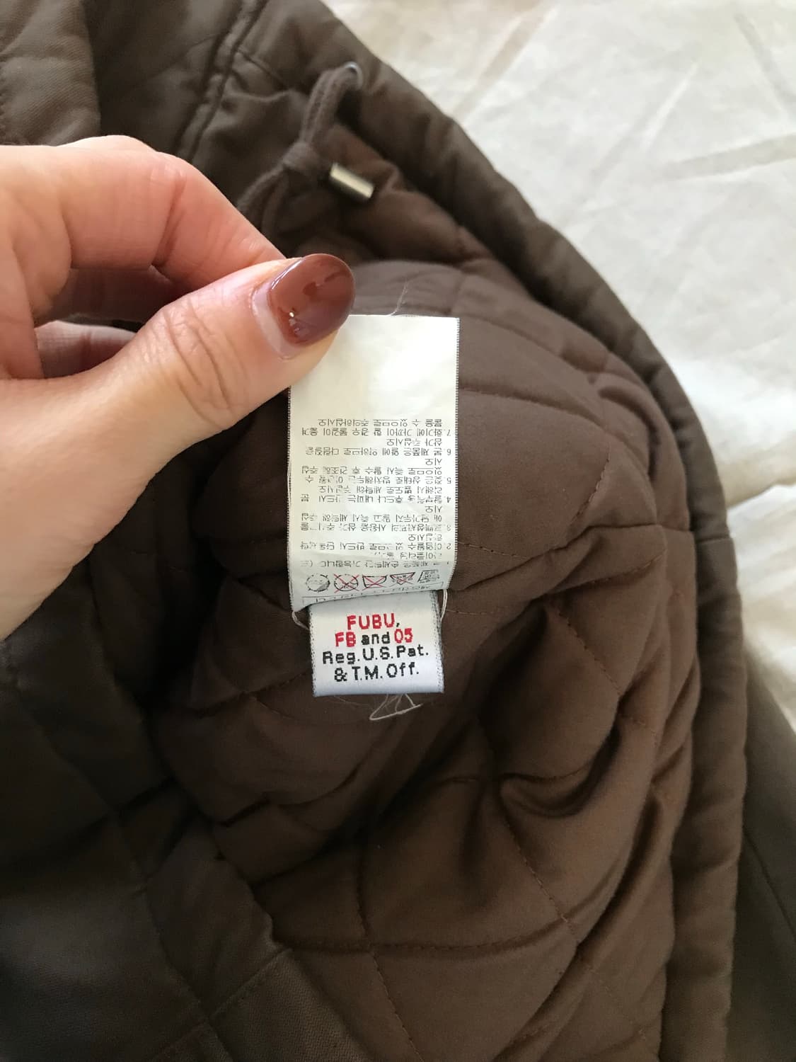 푸부 올드스쿨 포켓 브라운 누빔 후드 자켓 상품이미지9