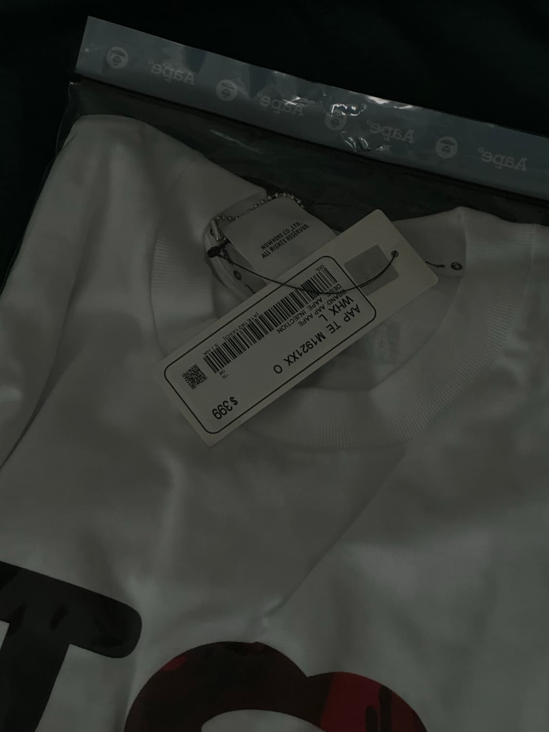 에이프 홍콩 반팔 티셔츠 L 상품이미지5