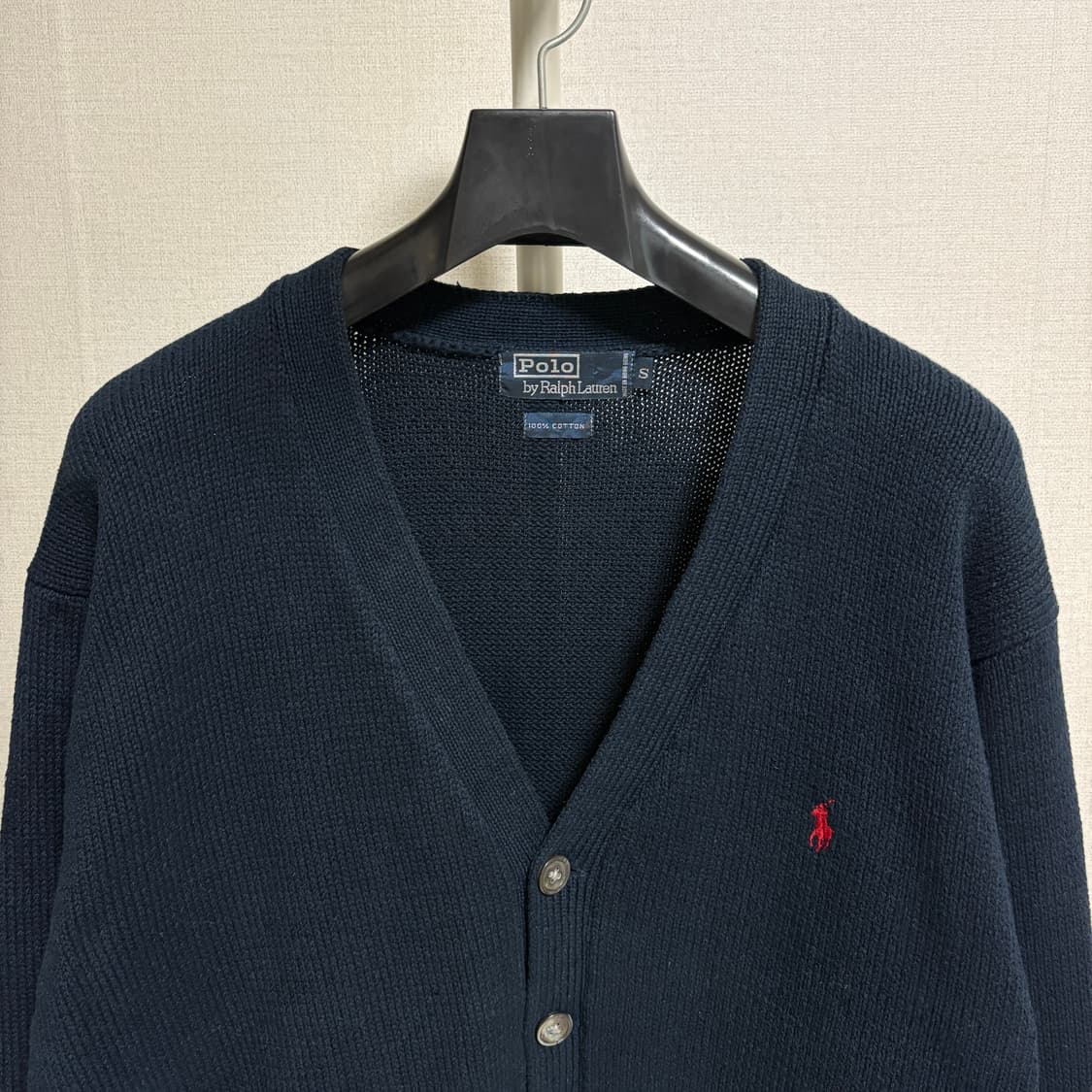 폴로 랄프로렌 코튼 니트 가디건 / 네이비, S 상품이미지2