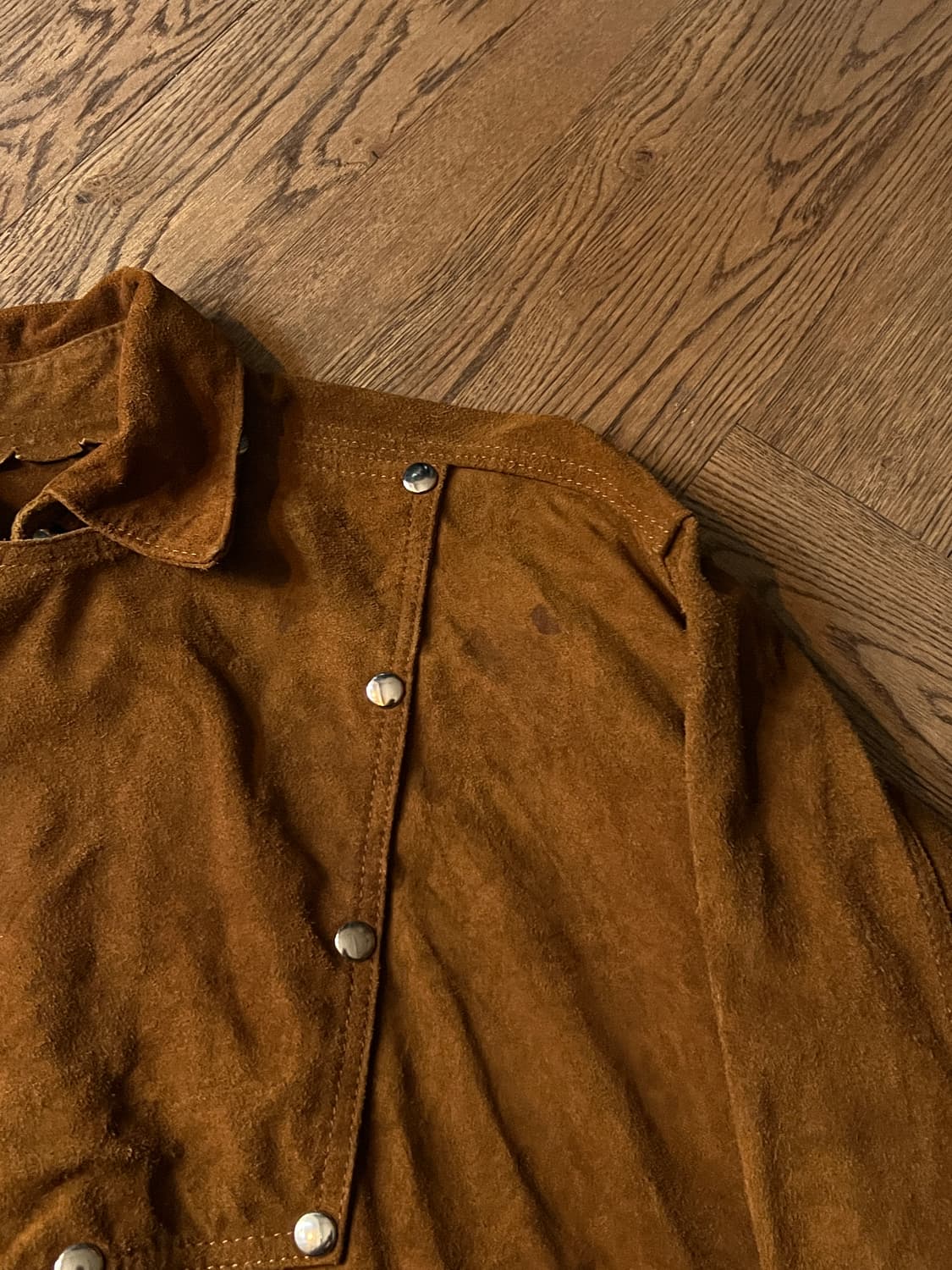 [XL]90's 유로 빈티지 리얼 스웨이드 풀오버 웨스턴 셔츠 상품이미지4