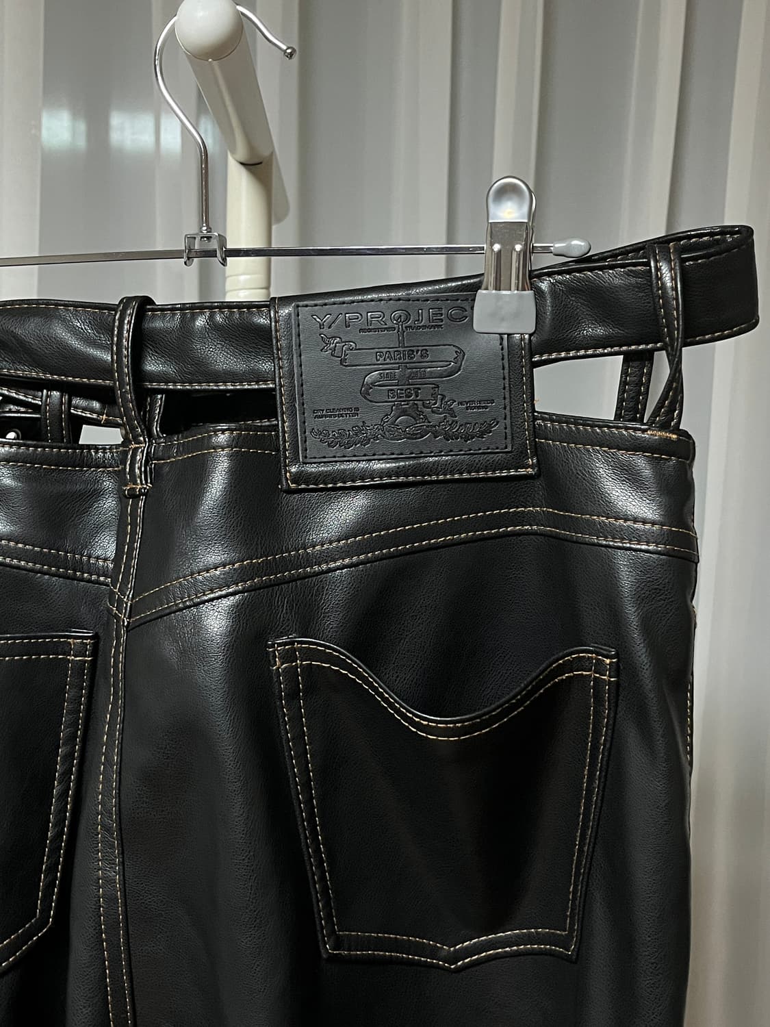 와이프로젝트 Y belt leather pants M 상품이미지3
