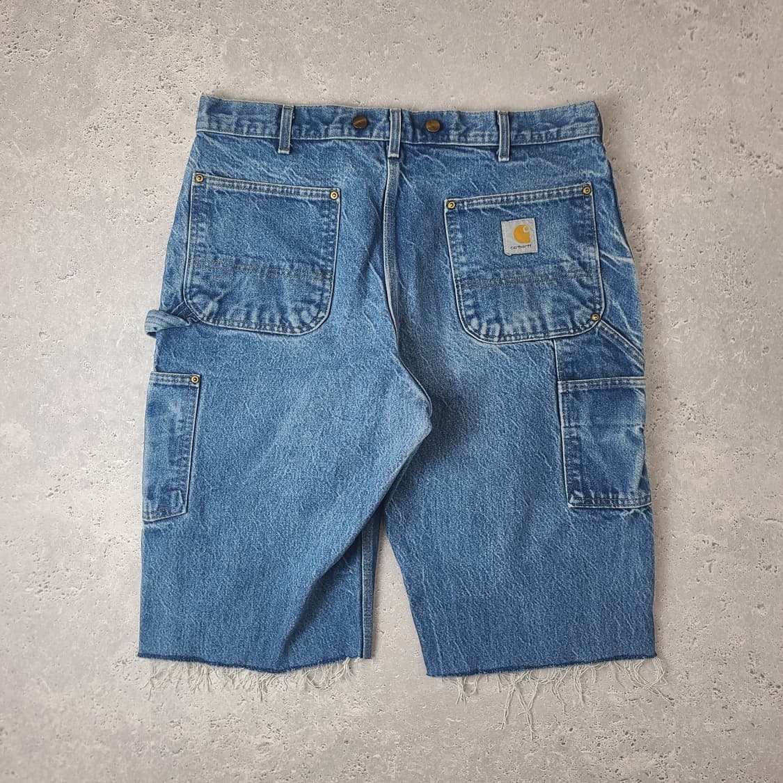 빈티지 칼하트 더블니 컷오프 데님 쇼츠 상품이미지2