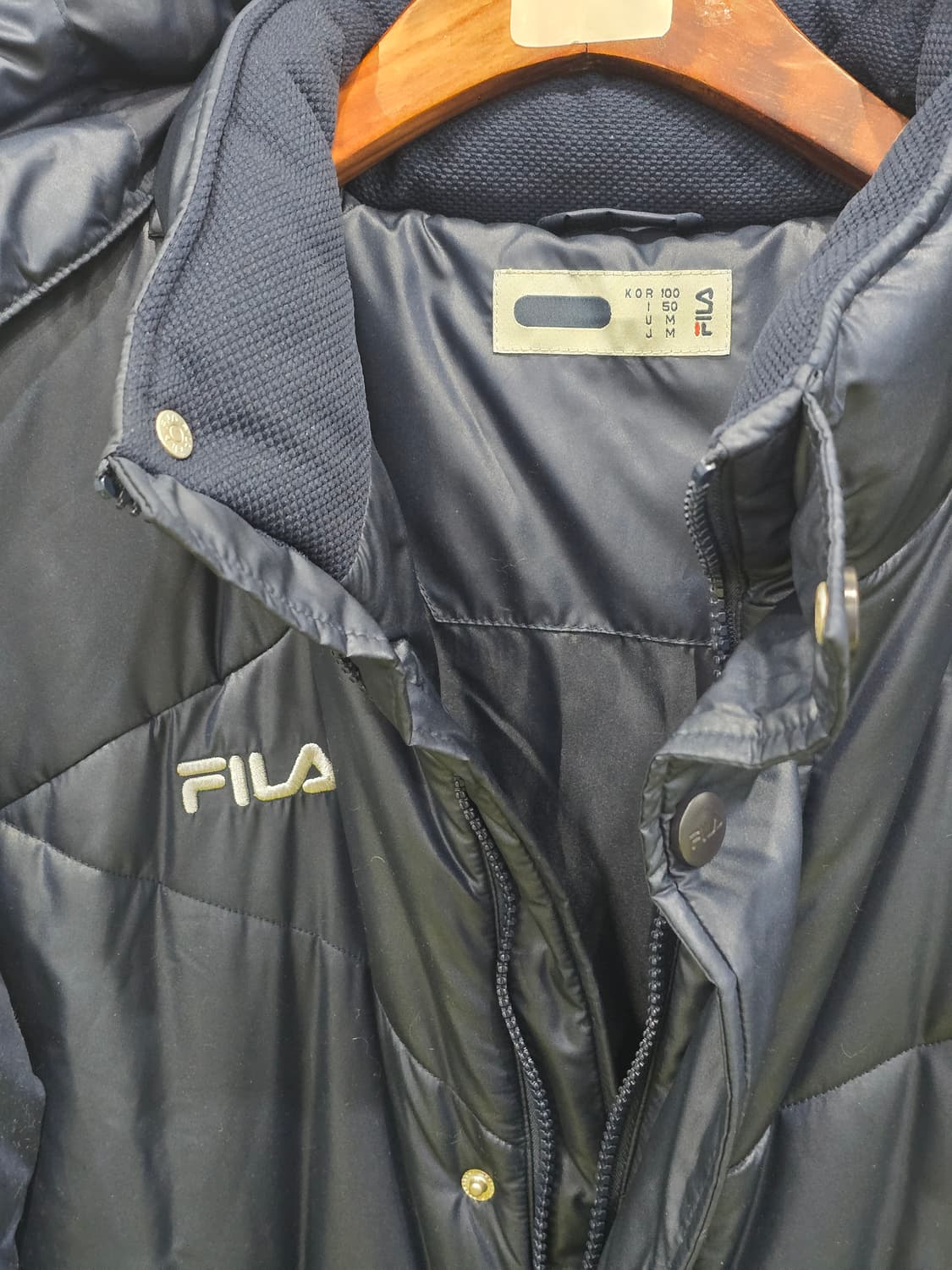 휠라 롱패딩 네이비 100 상품이미지4