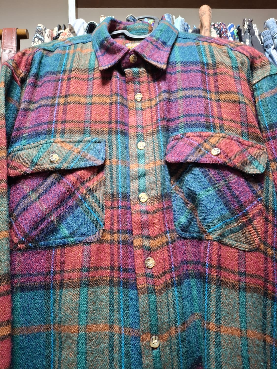 (마지막특가) 빈티지 멀티컬러 체크 셔츠 F 상품이미지3