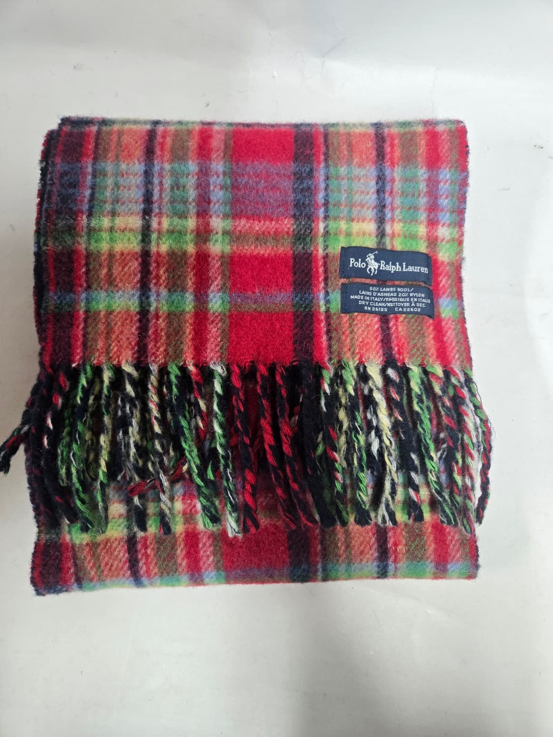 폴로 랄프로렌 양모 체크 목도리 상품이미지2