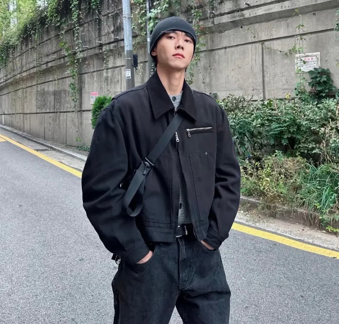 오버 다잉 페이디드 워크 자켓(블랙) 상품이미지2