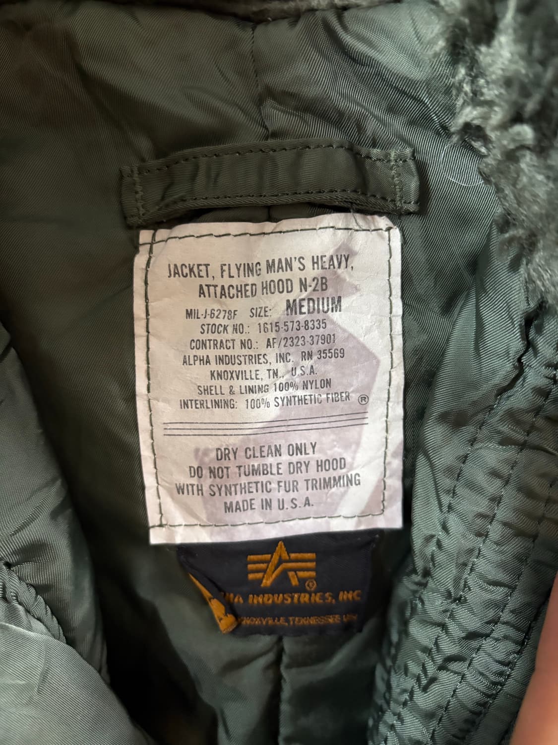 80-90‘s Alpha Industries N-2B Flight JK 상품이미지4