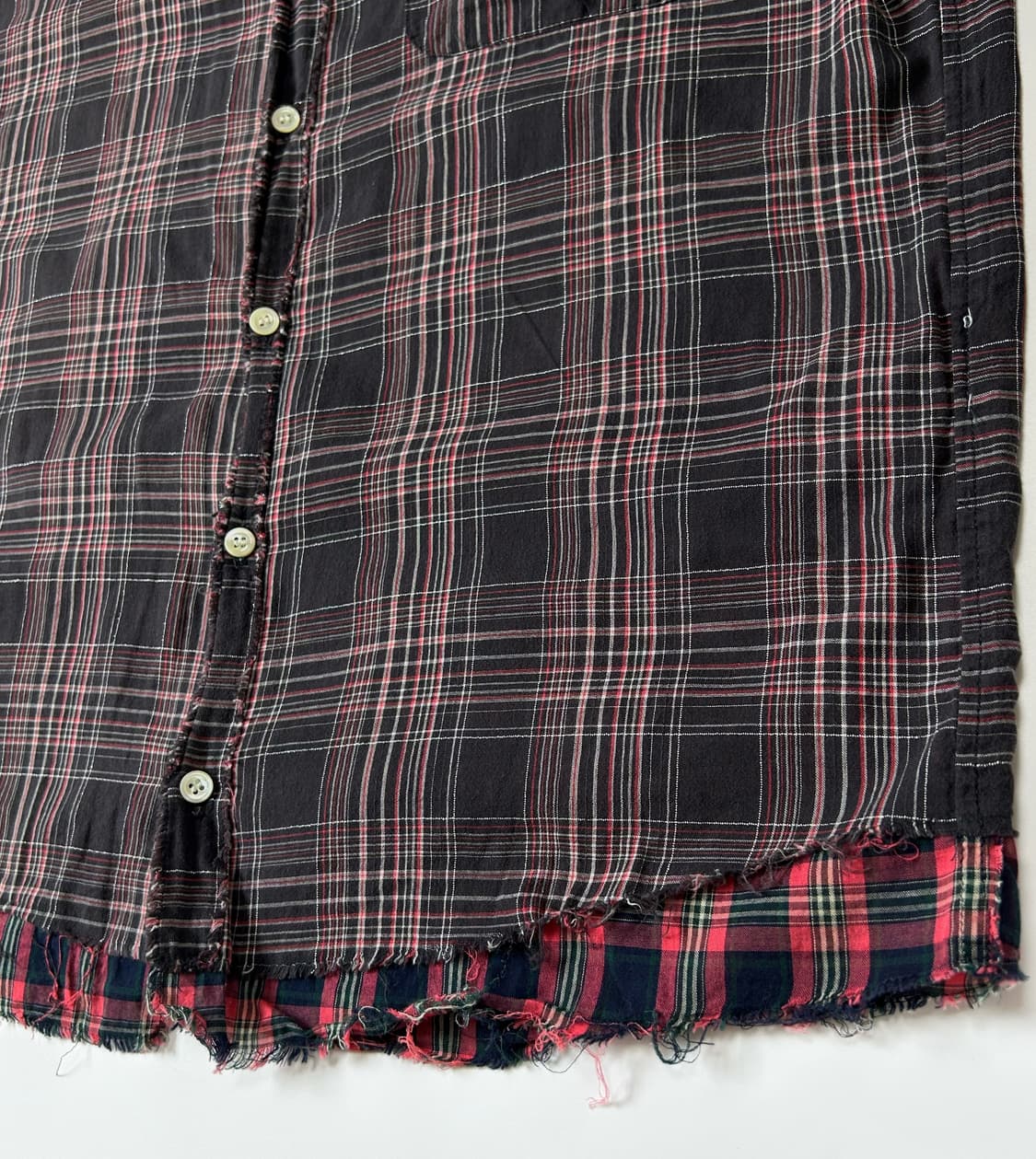 (M)AG warehouse 체크 컷오프 하프셔츠 상품이미지3