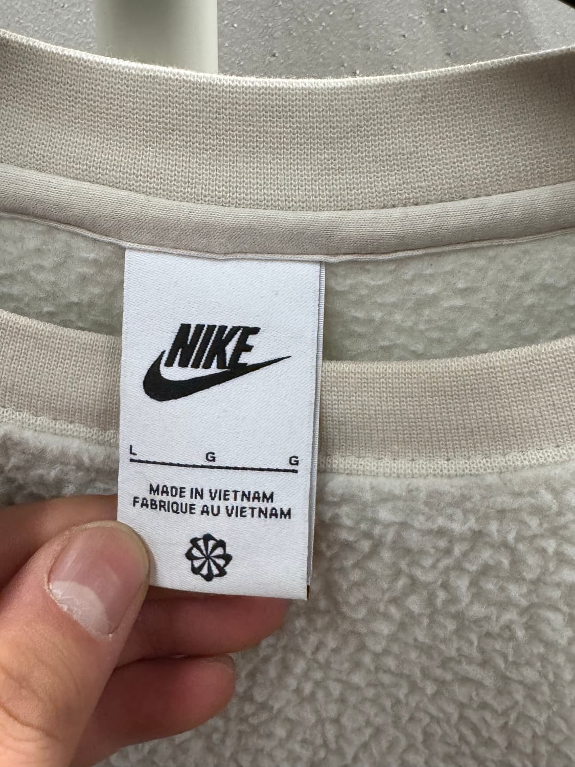 나이키 폴리스 기모 맨투맨 흰색 L 상품이미지3