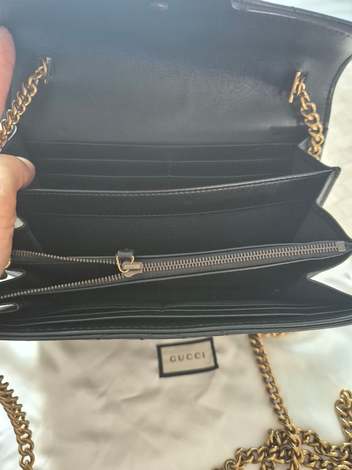 구찌 마몽 마틀라세 쉐브론 레더 미니 체인백 상품이미지10