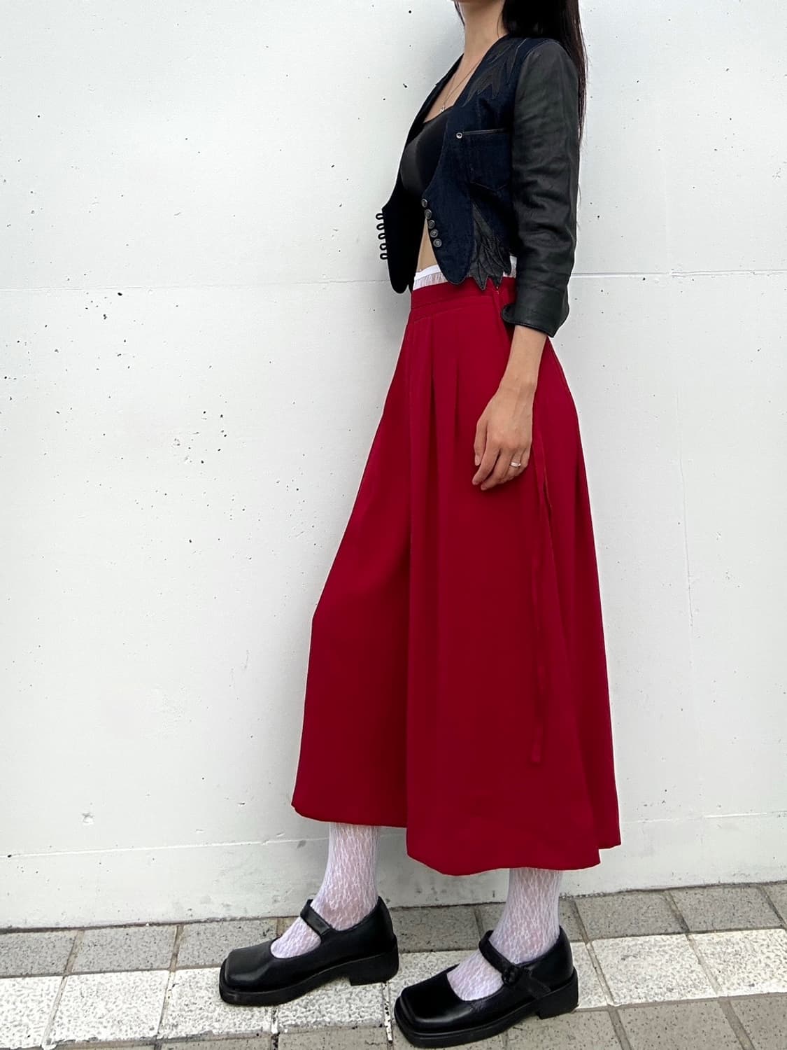 Scene tuck pants / red 상품이미지8