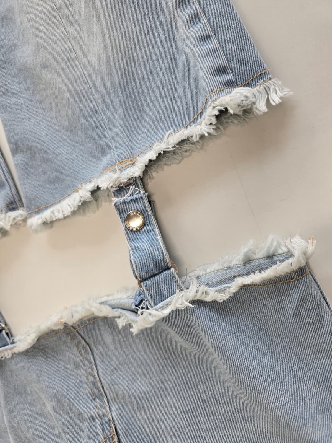 크랭크 레이어드 데님 스커트 팬츠 S 상품이미지9