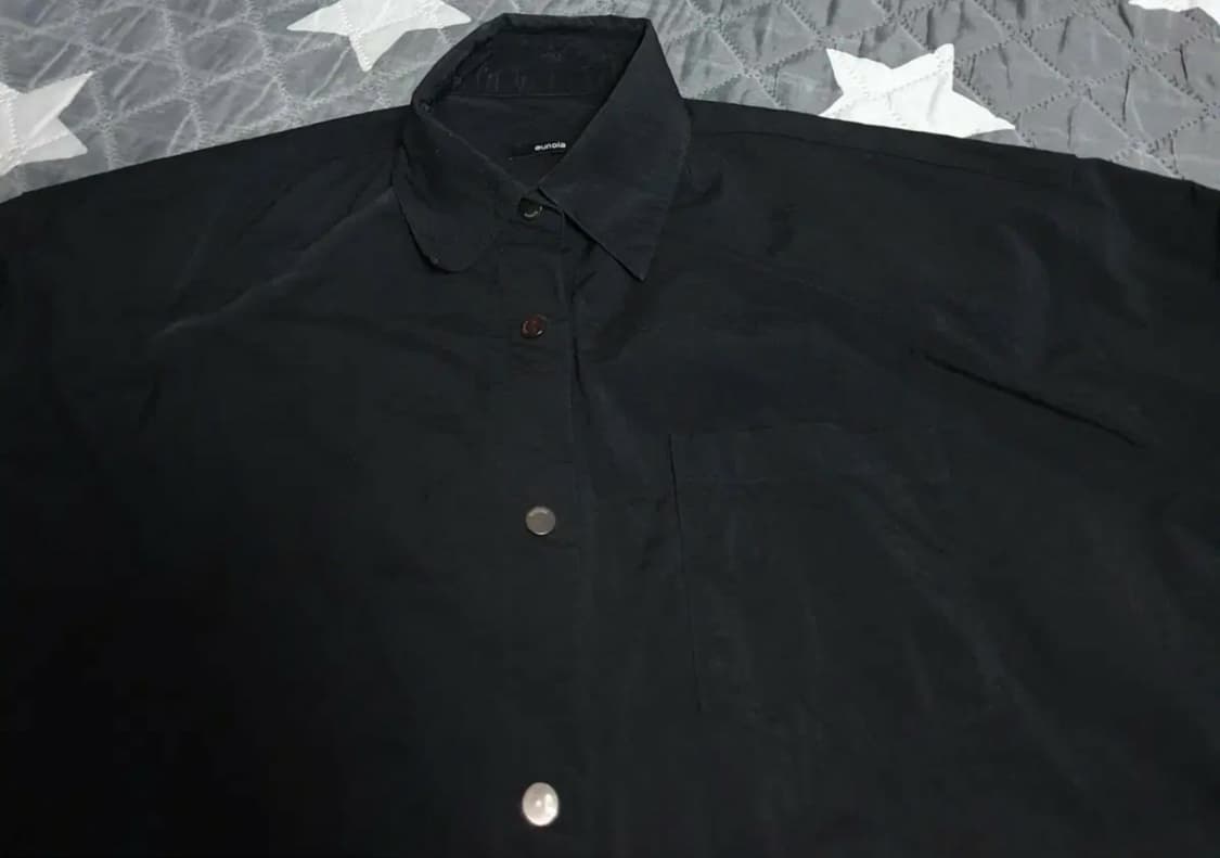 EUNOIA 유노이아 나일론100% 오버 셔츠 블랙 (F) 상품이미지2