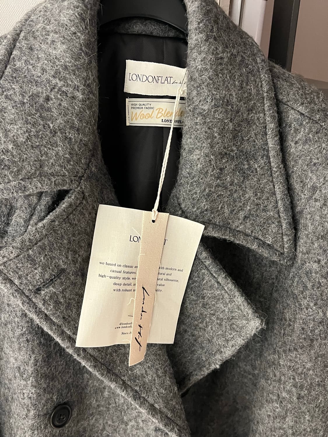 런던플랏 차콜색 코트 (새상품) 상품이미지5