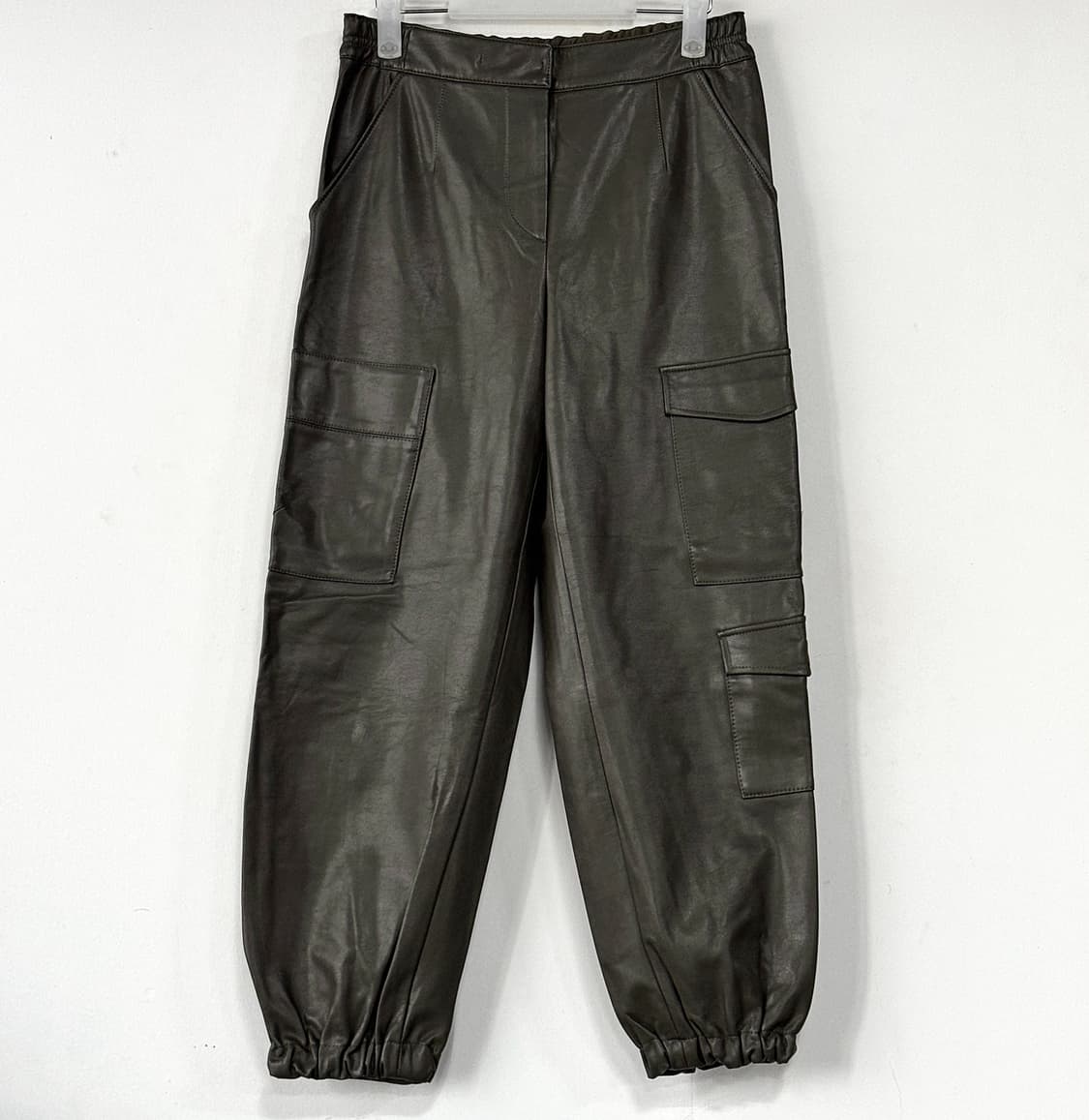 타임 TIME 페이크 레더 백밴딩 카고 팬츠 상품이미지1