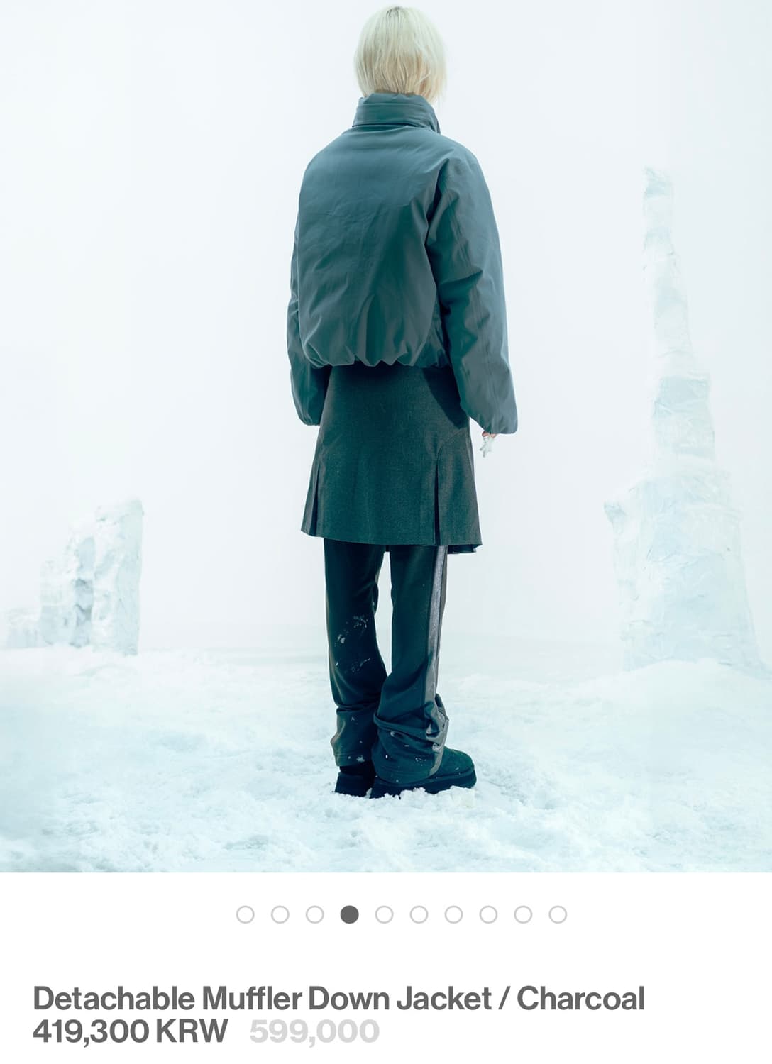 OJOS Detachable Muffler Down Jacket 상품이미지3