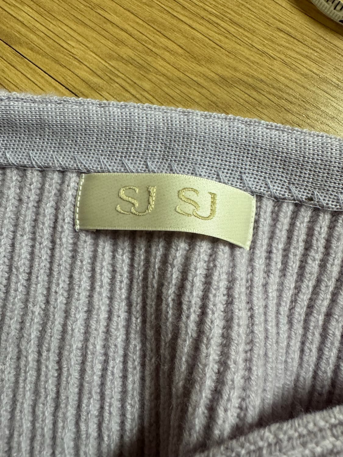 sjsj 울 레이어 리브 니트 탑 상품이미지3