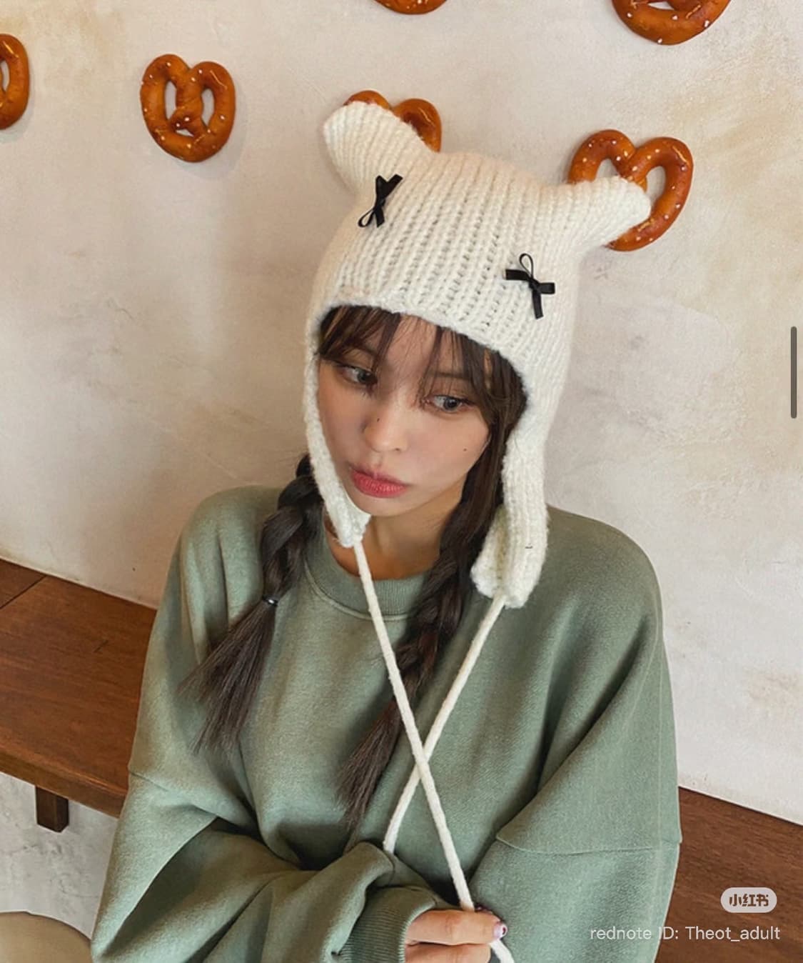 고양이 비니 니트 모자 귀돌이 상품이미지1