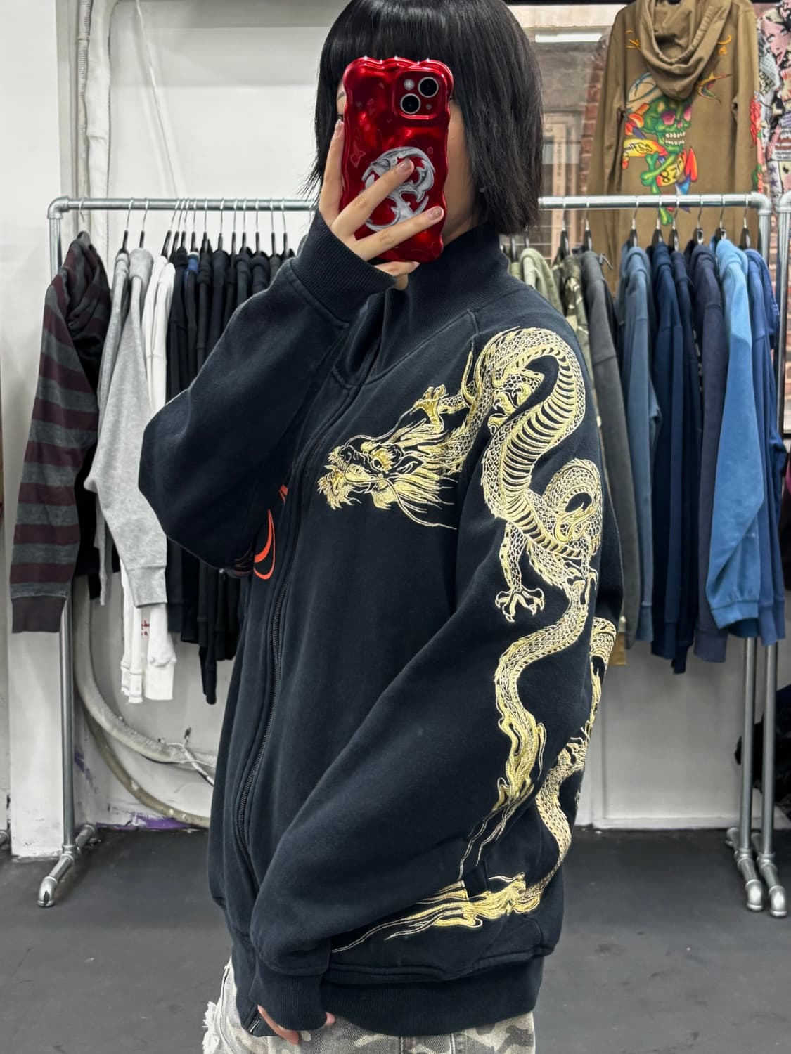 카라쿠리 타마시 오리엔탈 드래곤 투웨이 집업 상품이미지4