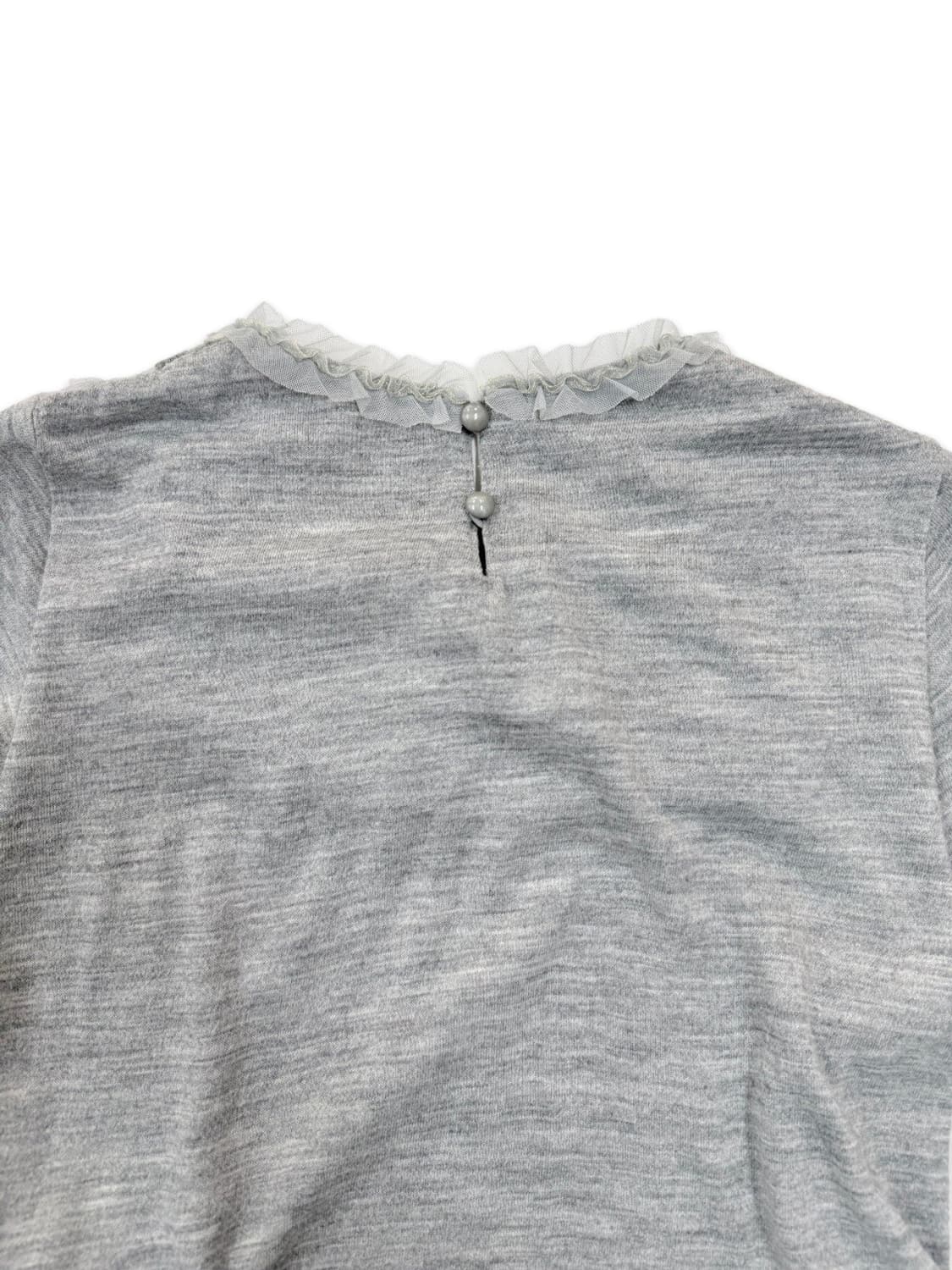 빈티지 그레이 레이스 프릴 셔링 긴팔티 상품이미지5