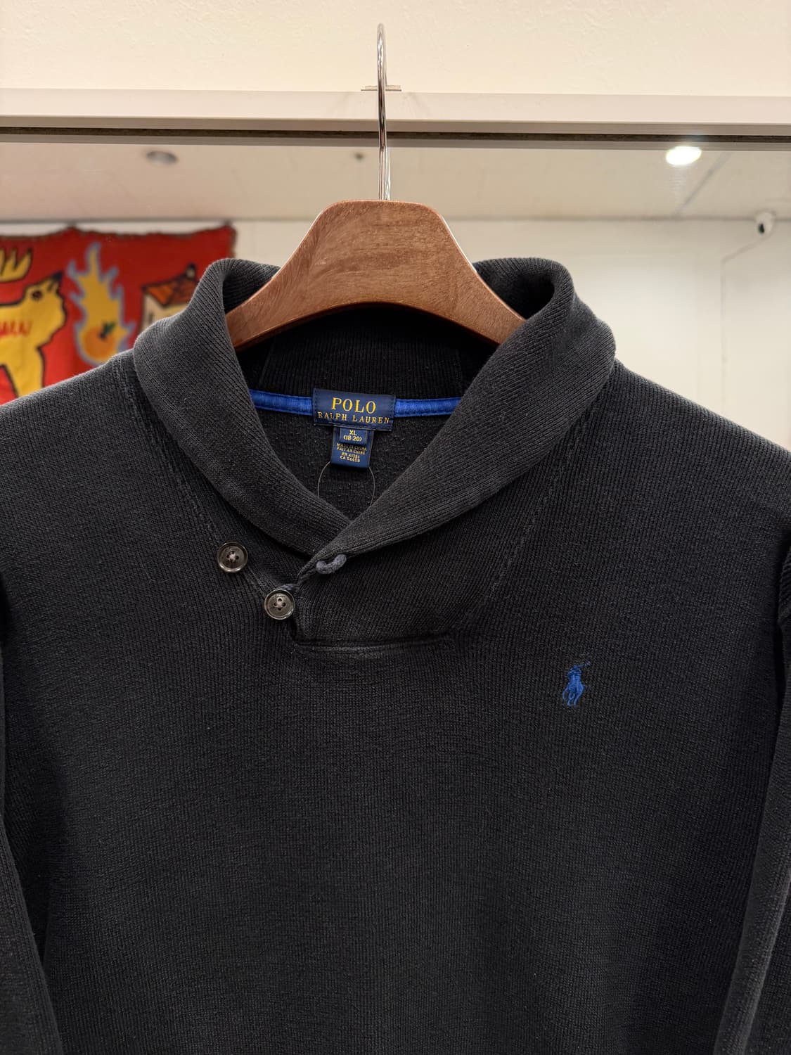 Polo ralph lauren 폴로 랄프로렌 숄카라 니트 (black) 상품이미지3