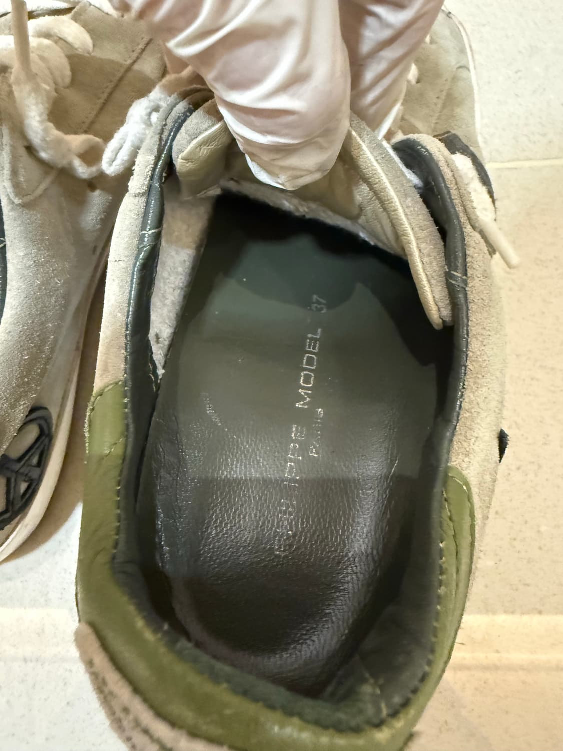 필립모델 스웨이드 명품 스니커즈 37 운동화 240 여성단화 상품이미지7