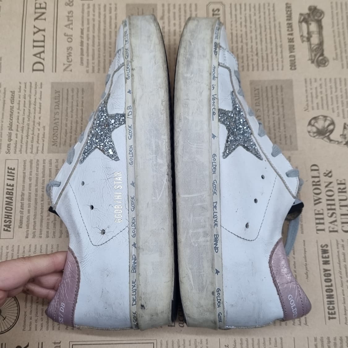 골든구스 화이트 스니커즈 글리터 37 240 상품이미지5