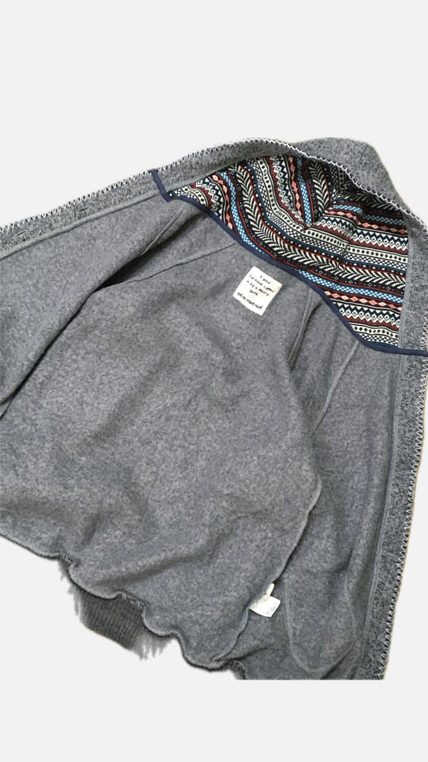 내추럴 빈티지 그레이 후드 가디건 자켓 상품이미지4