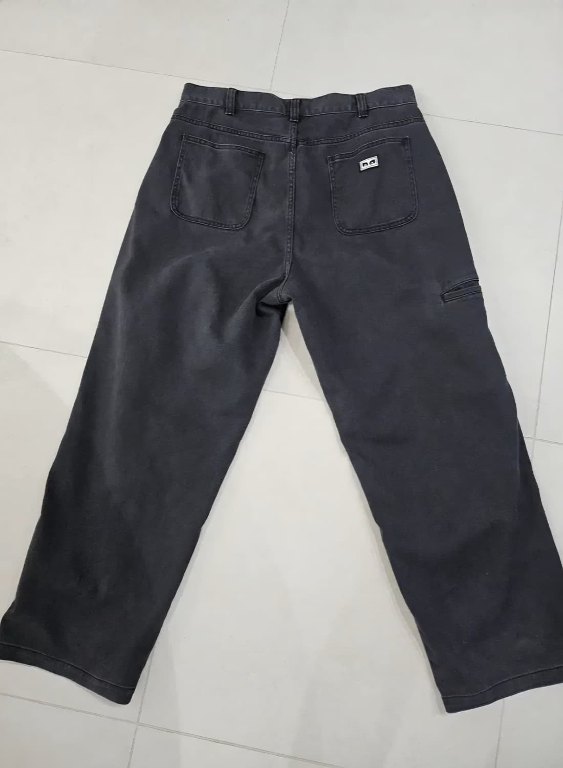 오베이 더블니 워커 데님 페이드 블랙 34size 상품이미지1