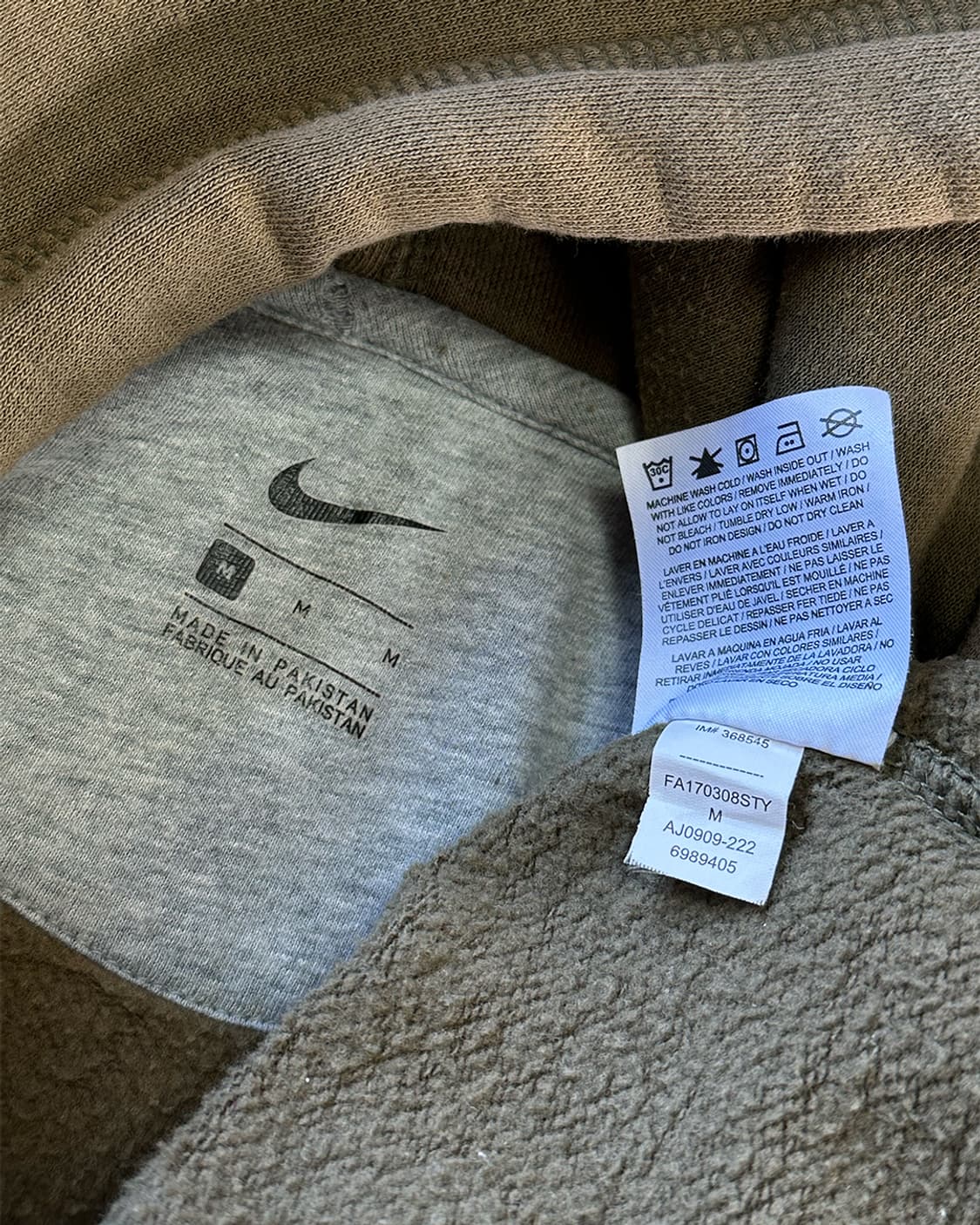 나이키 카모 로고 기모 후드티 상품이미지5