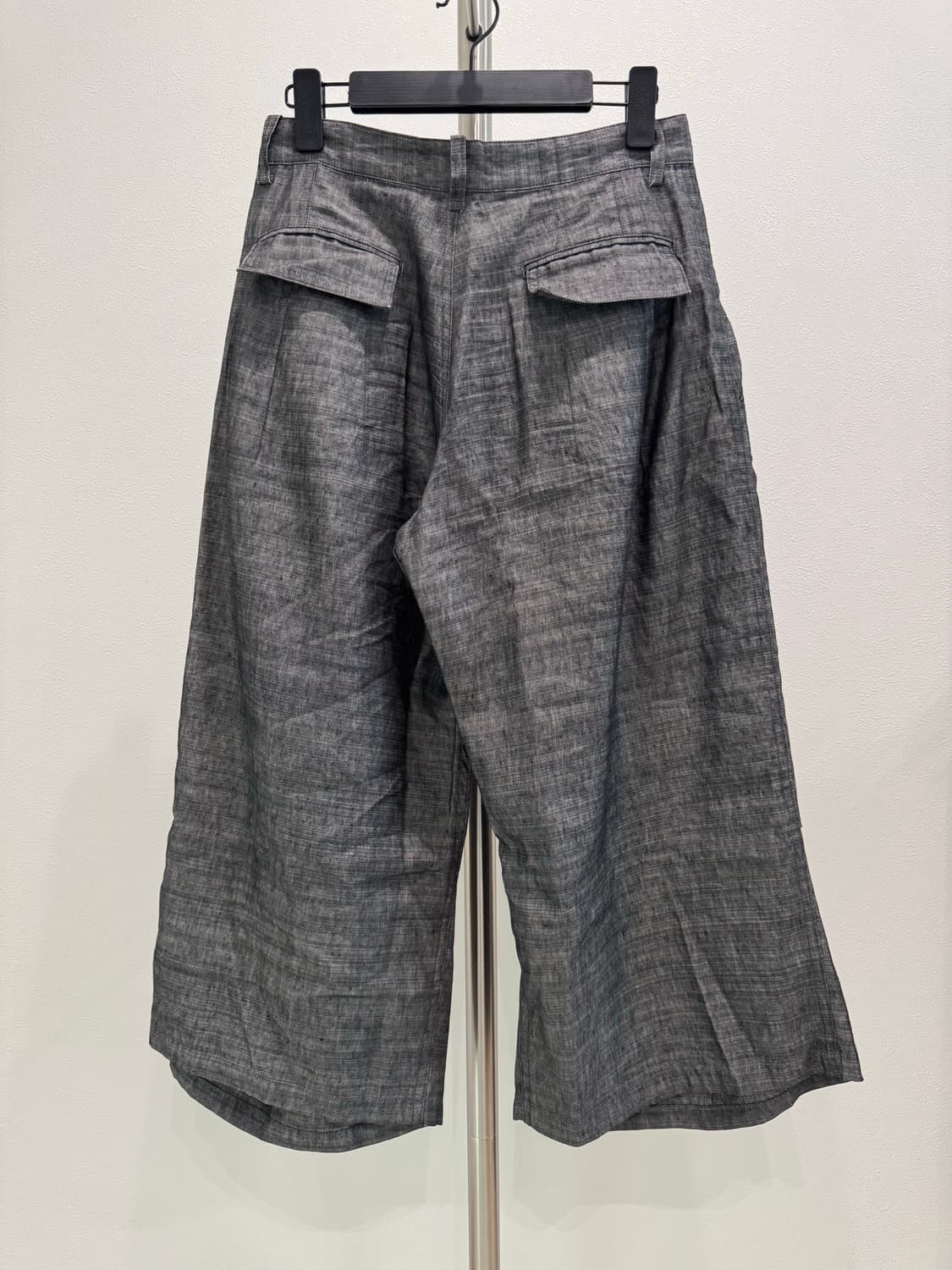 요지야마모토 린넨 플레어 크롭 트라우저 상품이미지2