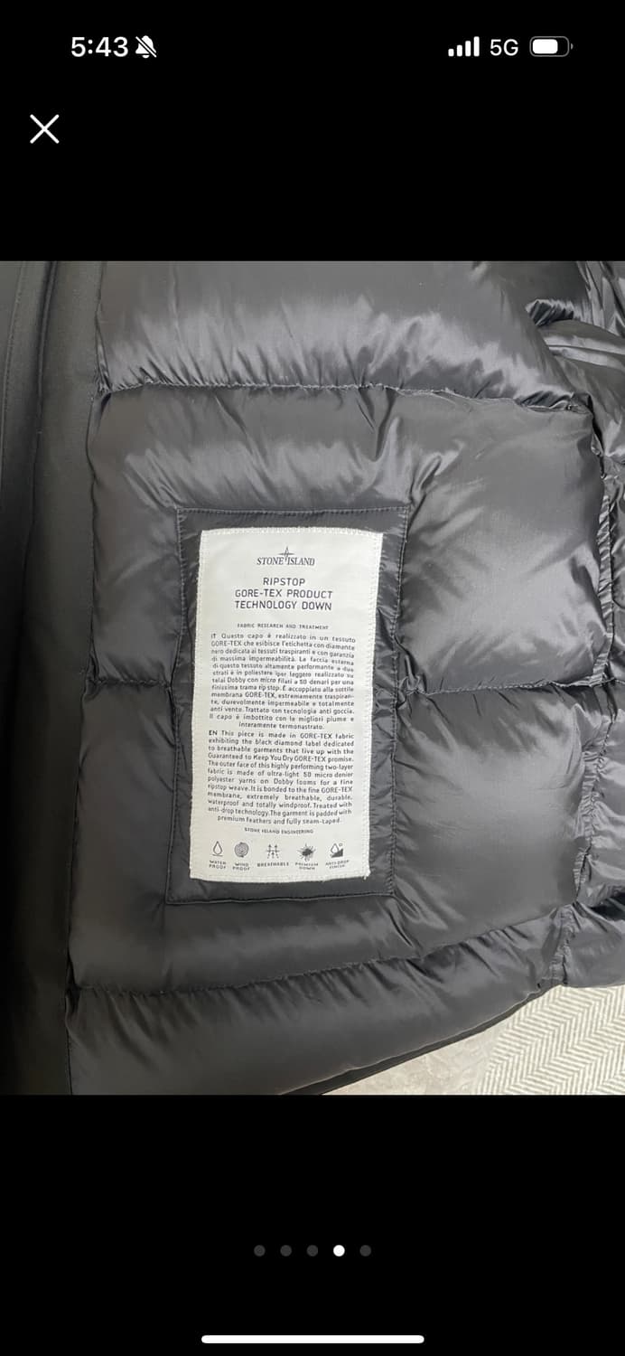 스톤아일랜드 립스탑 고어택스 패딩 L 상품이미지4