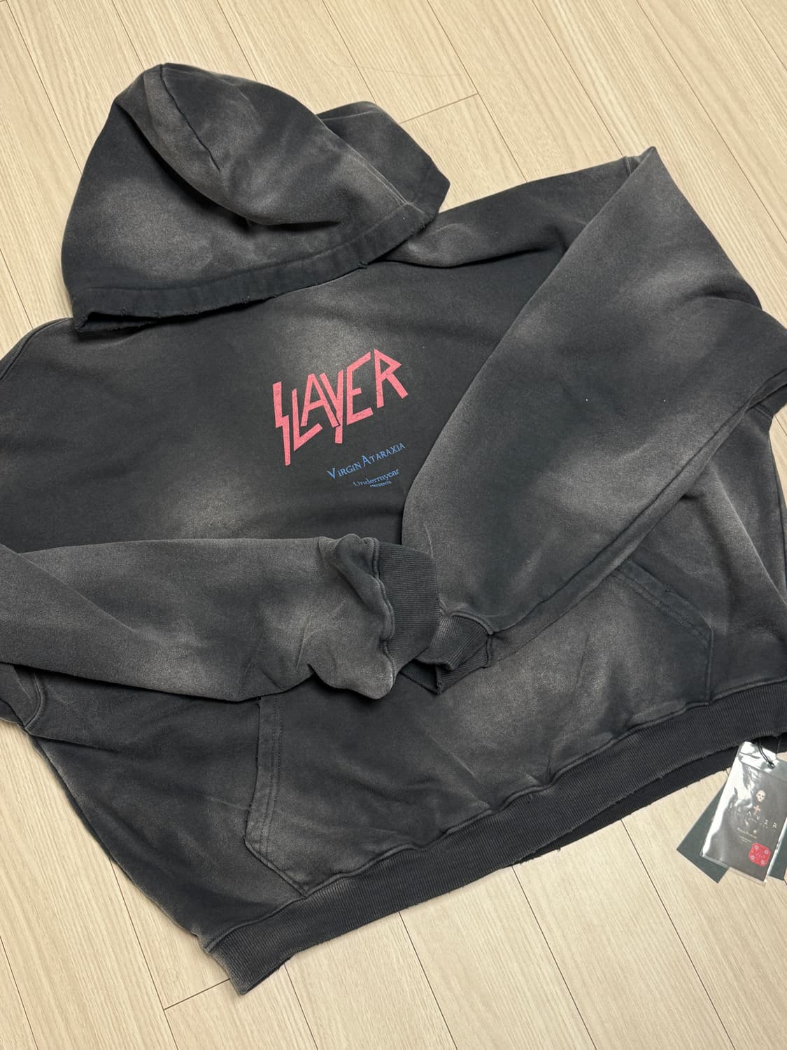 [2] 언더마이카 슬레이어 언데드 빈티지 워시드 후드티 상품이미지3