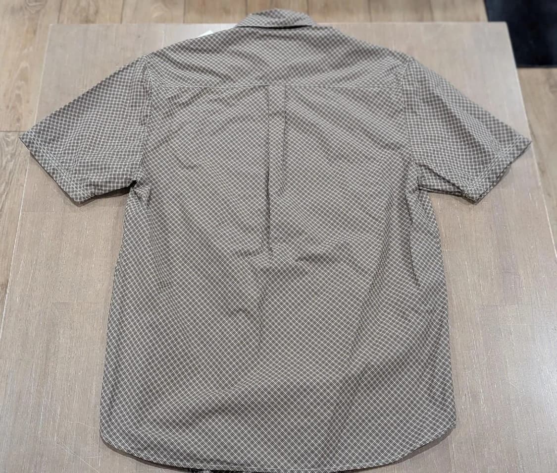 ERL 이알엘 마이크로 플래드 롱라인 반팔 버튼업 스포츠 셔츠 상품이미지8