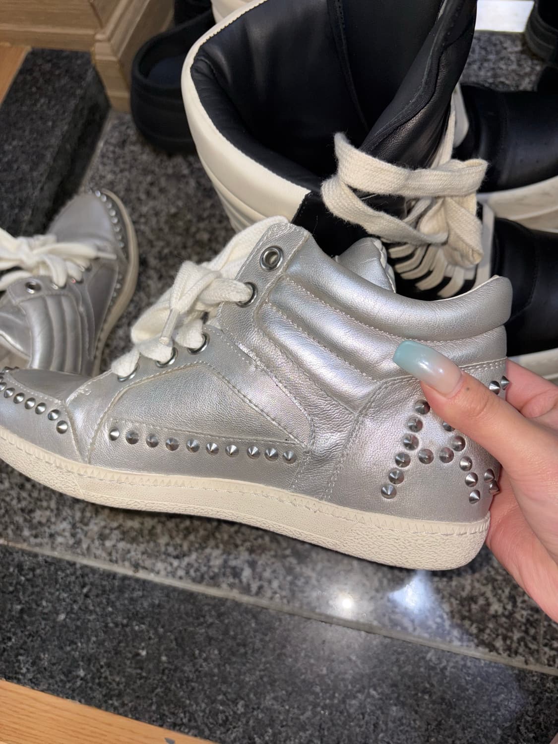ASH 아쉬 애쉬 스터드 실버 하이탑 상품이미지6