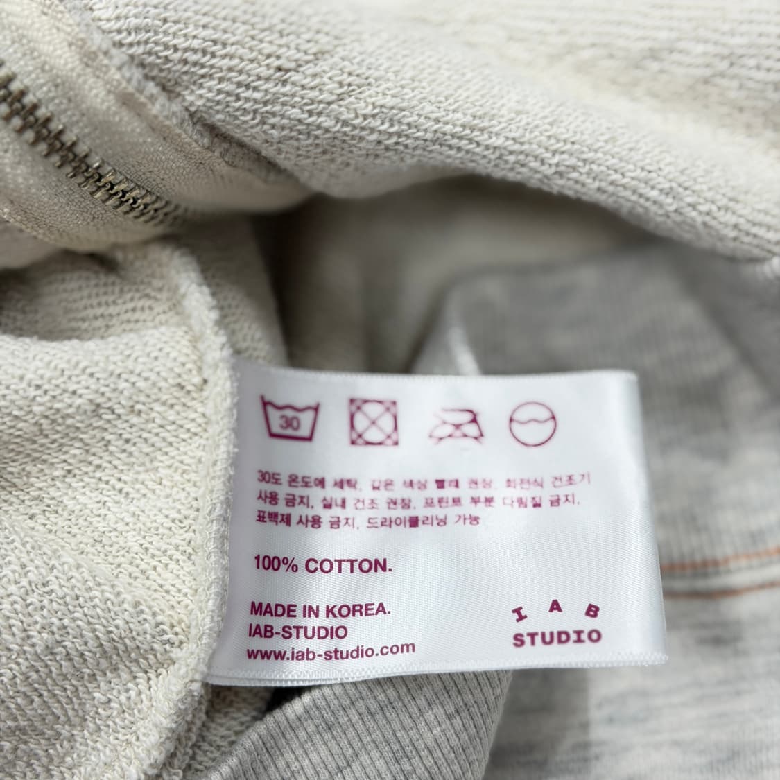 아이앱스튜디오 X 스피어 후드집업 자켓 그레이 L 상품이미지4