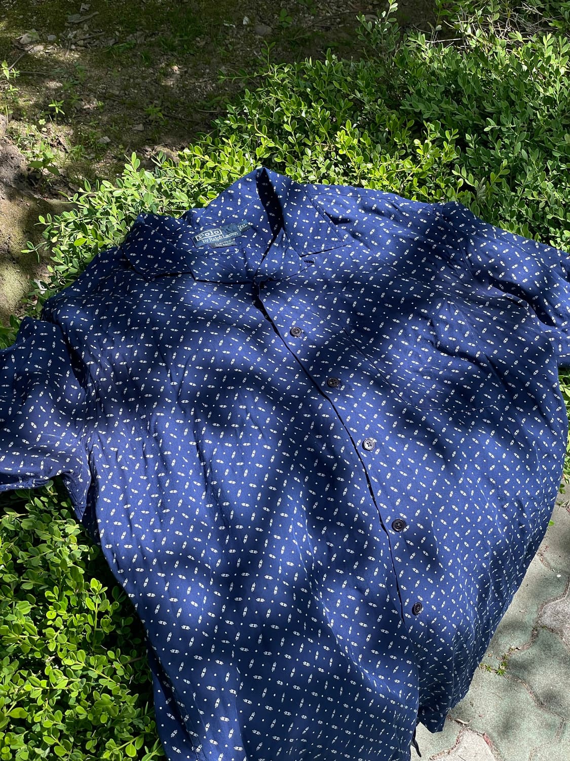 90s 빈티지 폴로 레이온반팔 셔츠 xl 상품이미지4