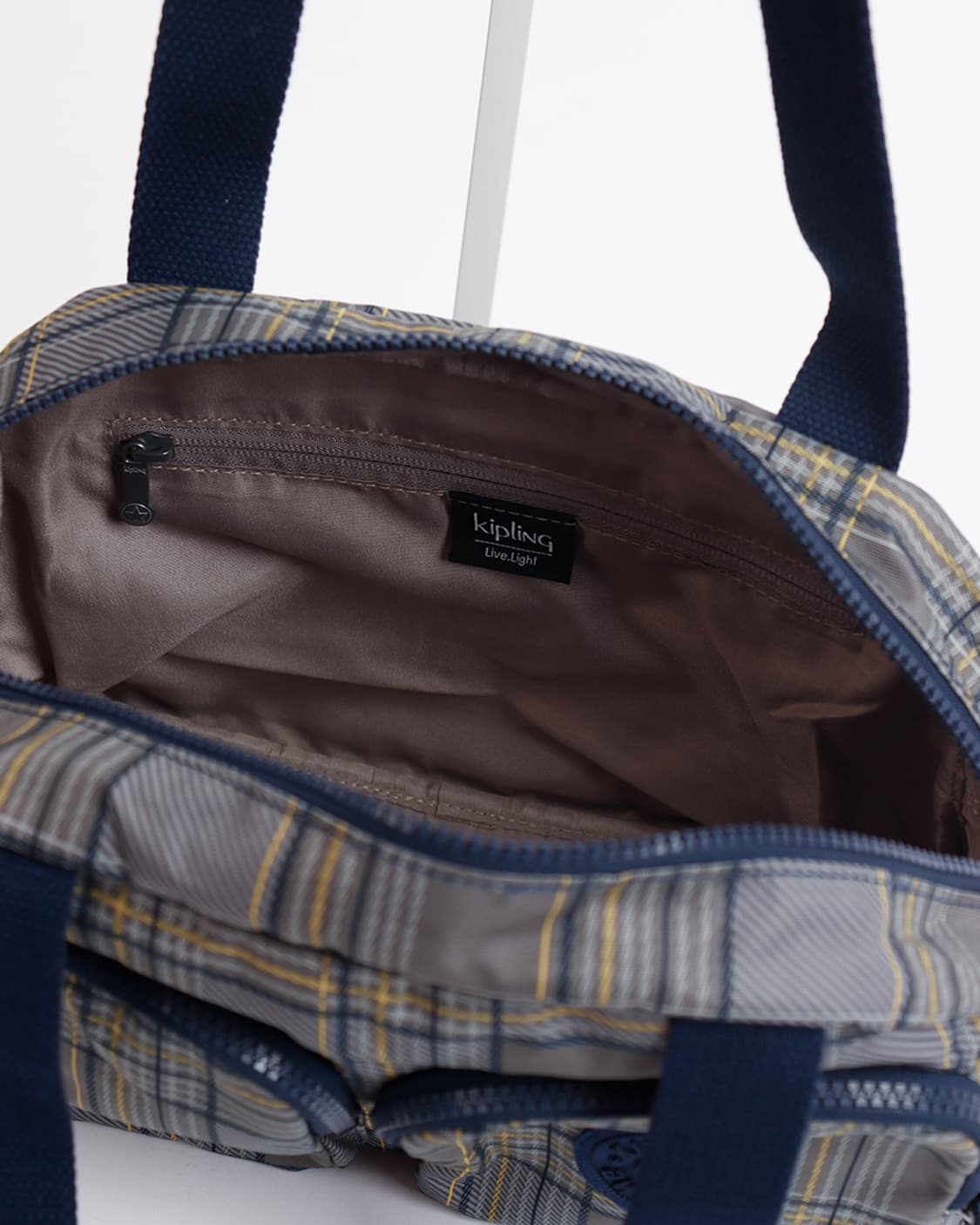 [Kipling] 체크패턴 멀티 포켓 나일론 토트백 상품이미지7