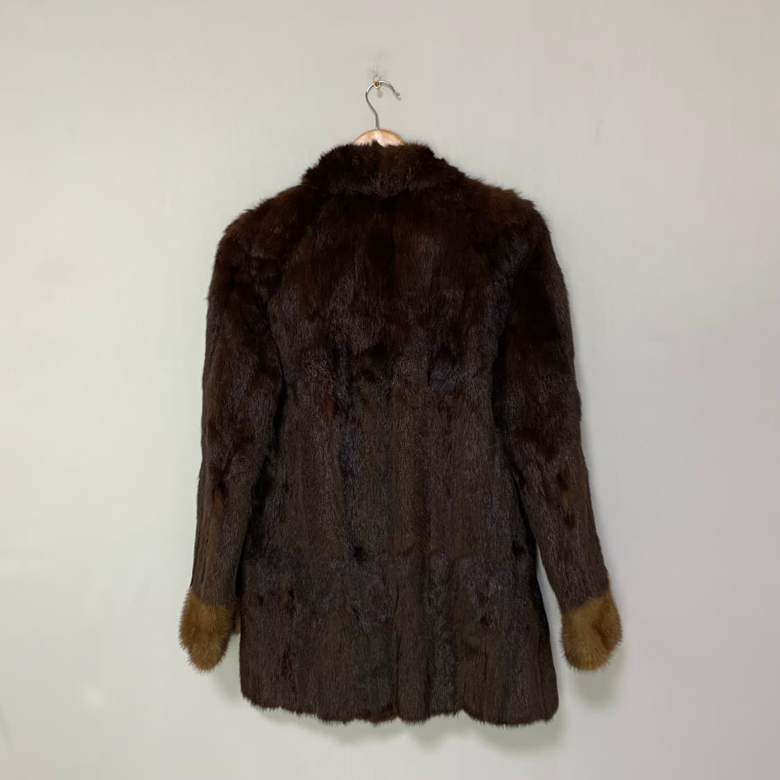빈티지 밍크 모피 코트 브라운 여성 리얼 퍼 자켓 상품이미지4