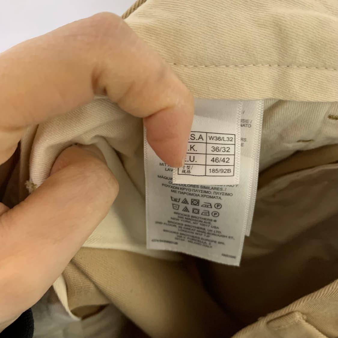 브룩스 브라더스 빈티지 면바지 코튼팬츠 슬랙스 베이지 남성 36인치 상품이미지6