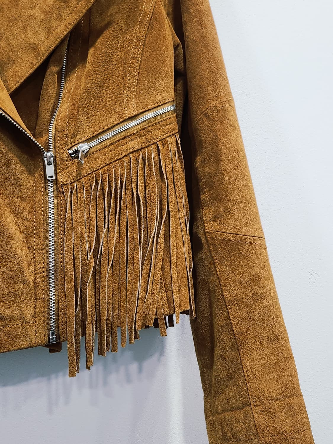 [M] 풀앤베어 스웨이드 프린지 자켓 M사이즈 상품이미지4