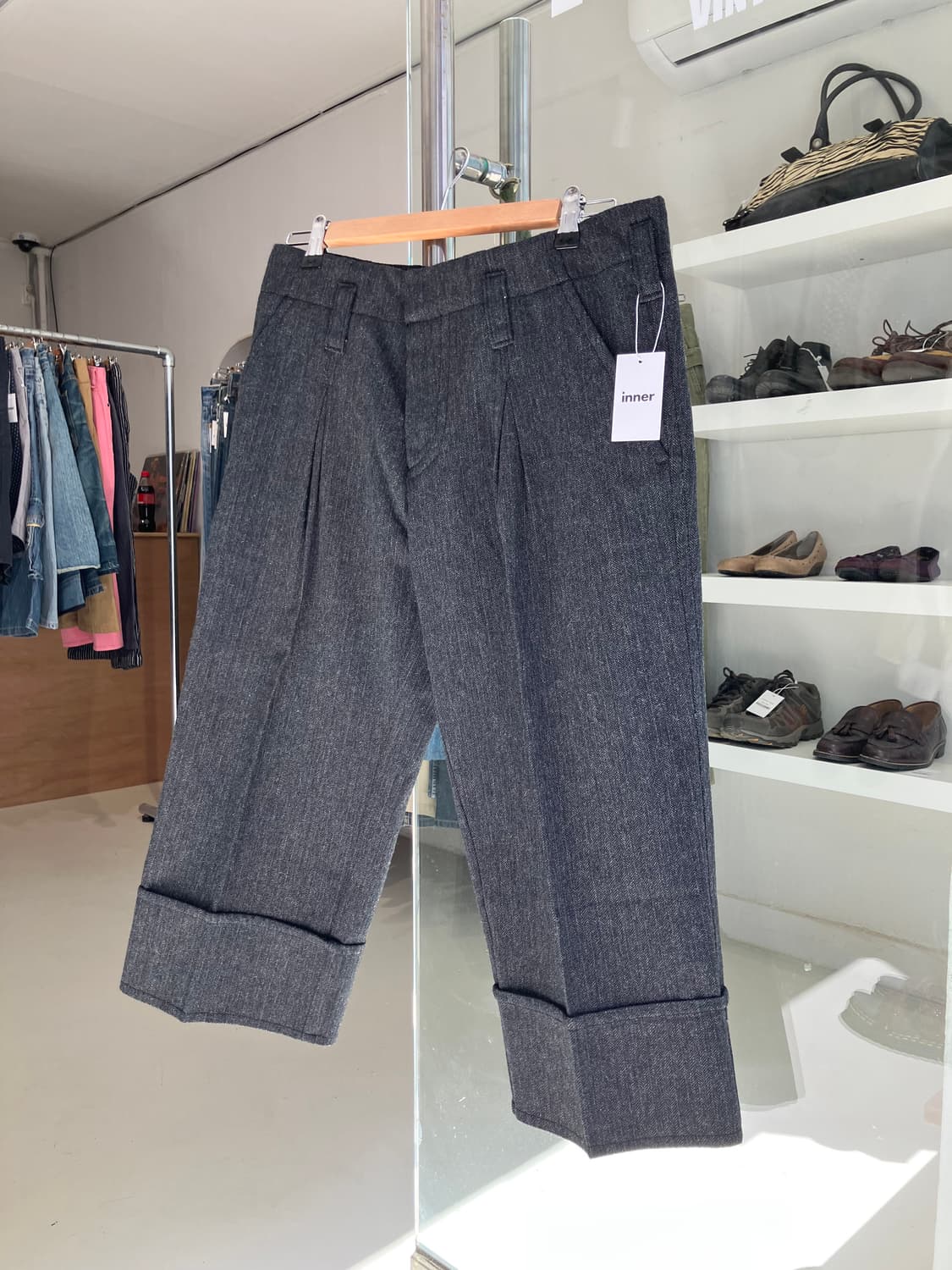 DSQUARED2 헤링본 울 크롭 슬랙스 28 상품이미지1