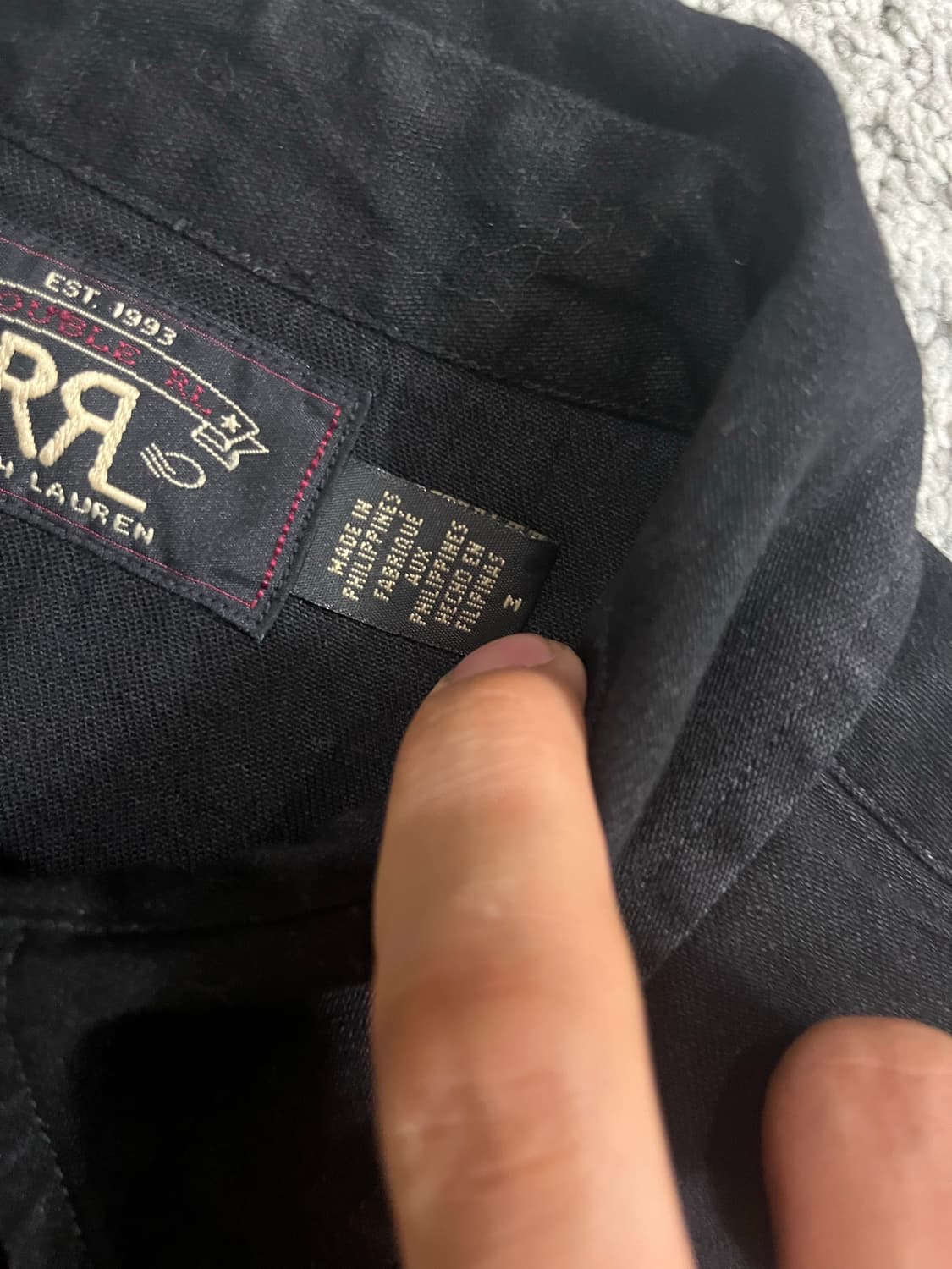 M 더블알엘 웨스턴 셔츠 블랙  상품이미지2