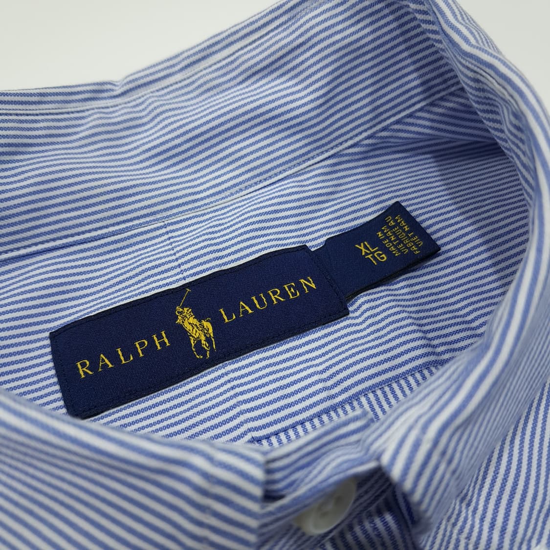CL257 XL 폴로 코튼 멀티포니 핀스트라이프 블루 셔츠 남방 상품이미지3