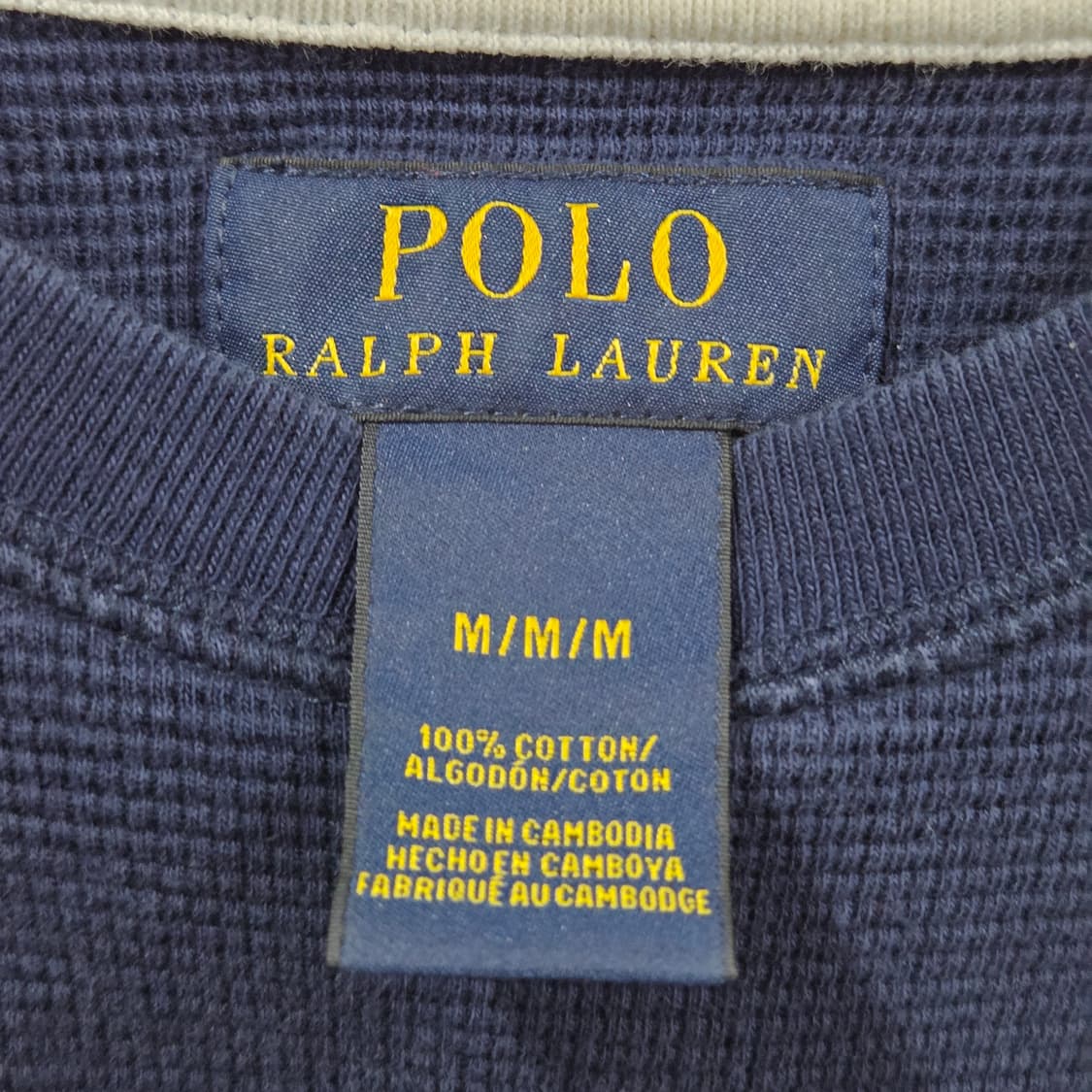 폴로랄프로렌 네이비 와플 반팔티 M  상품이미지3